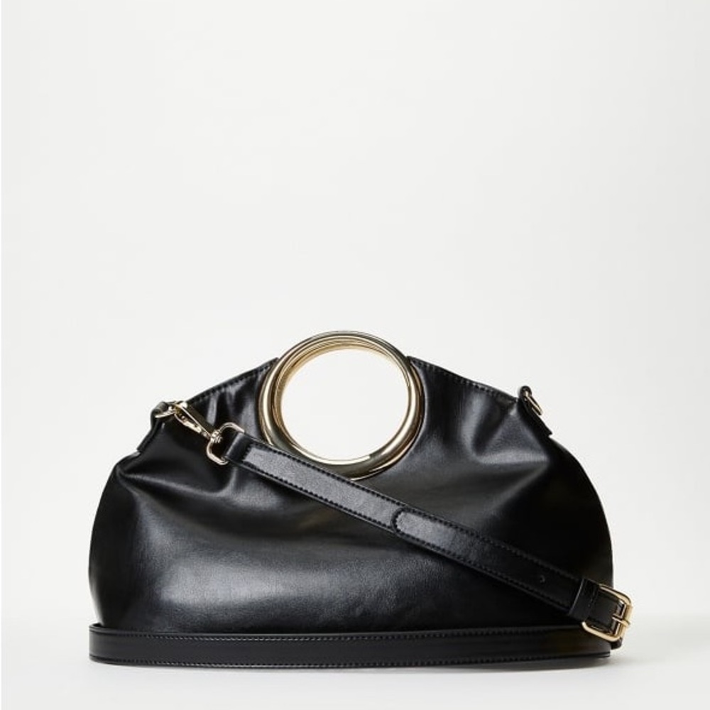 Black Vegan Leather Handbag